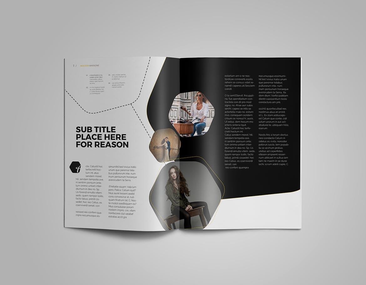 潮流时尚素材库精选杂志排版设计InDesign模板 InDesign Magazine Template插图(3)