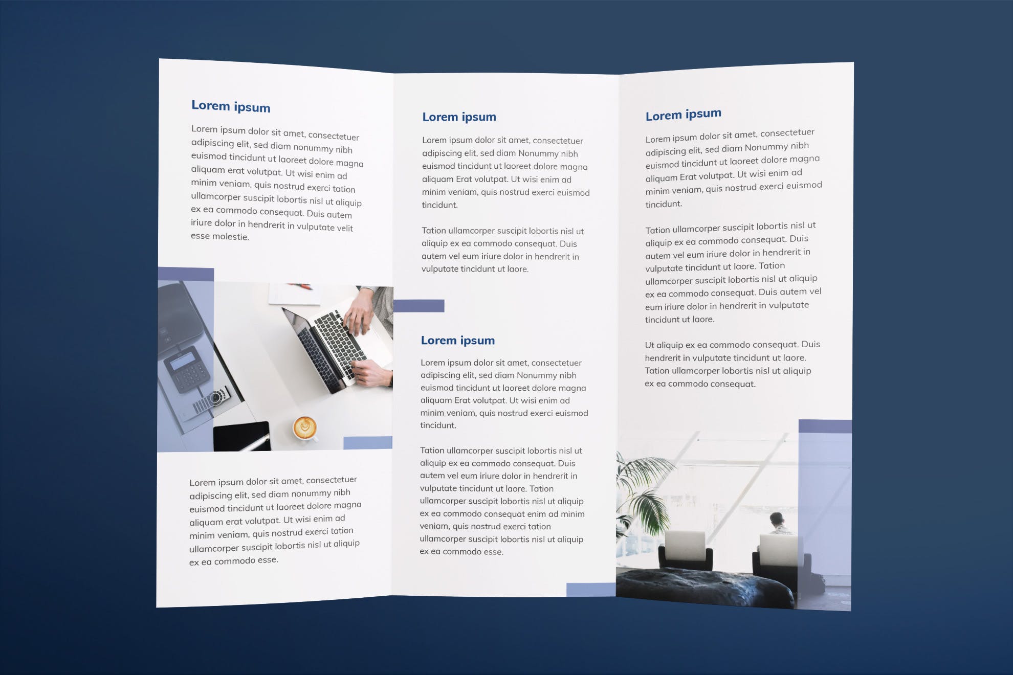 创业项目三折页版式设计宣传册模板 Startup Brochure Trifold插图(2)