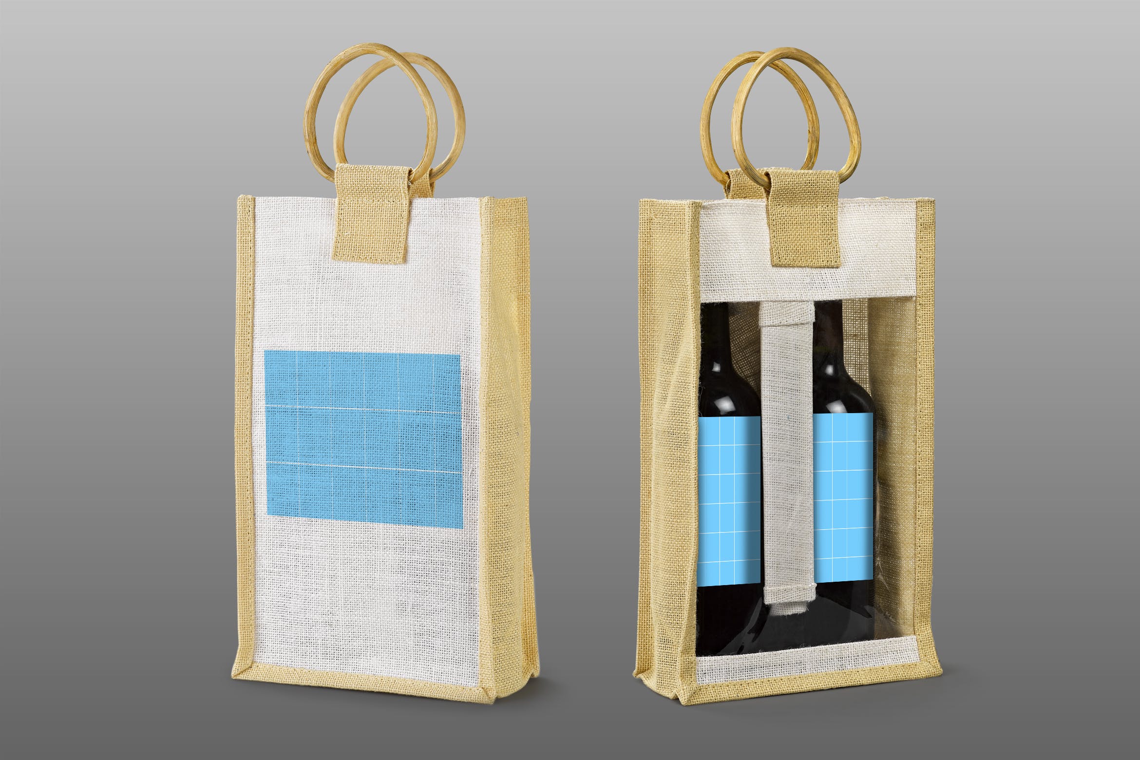 便携式洋酒葡萄酒礼品袋设计图非凡图库精选 Wine_Bag_Gift-Mockup插图