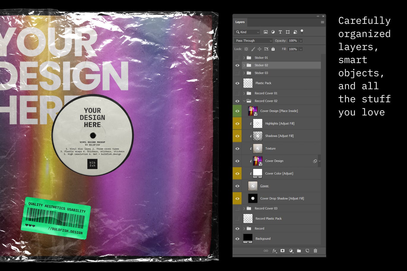 乙烯基唱片包装盒及封面设计图素材库精选模板 Vinyl Record Mockup插图(3)