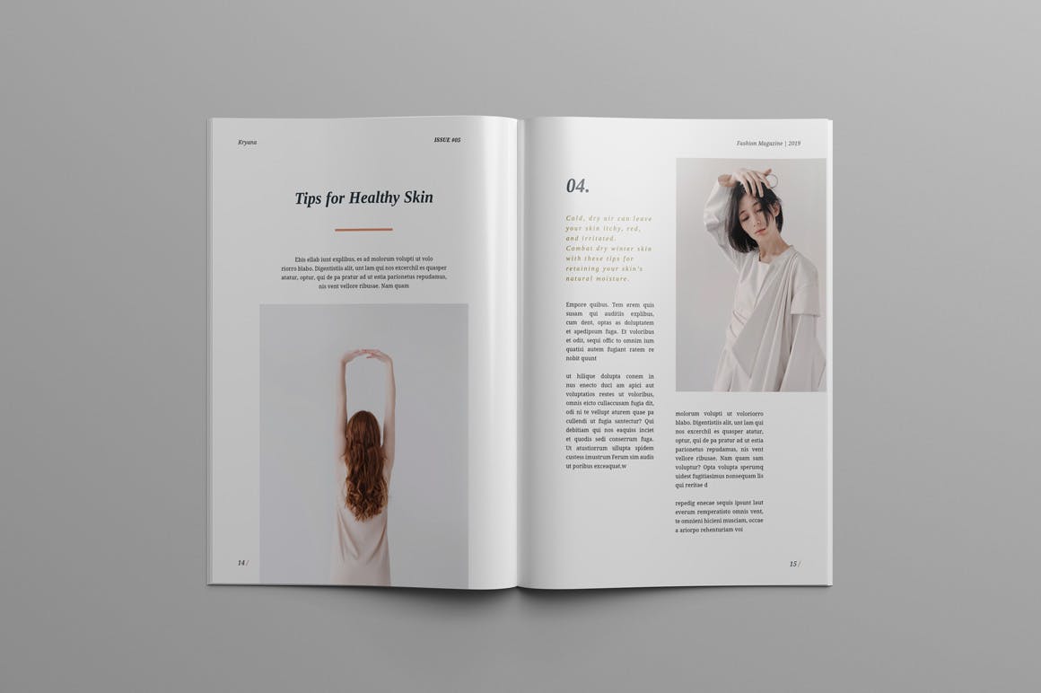 时尚主义北欧风格16设计网精选杂志设计模板 KRYANA – Fashion Magazine插图(7)