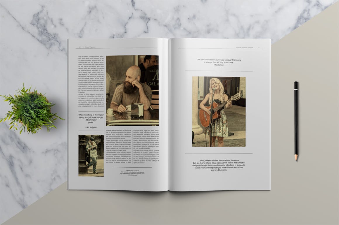 北欧简约风格16设计网精选杂志设计模板 KELENS – Clean Magazine Template插图(6)