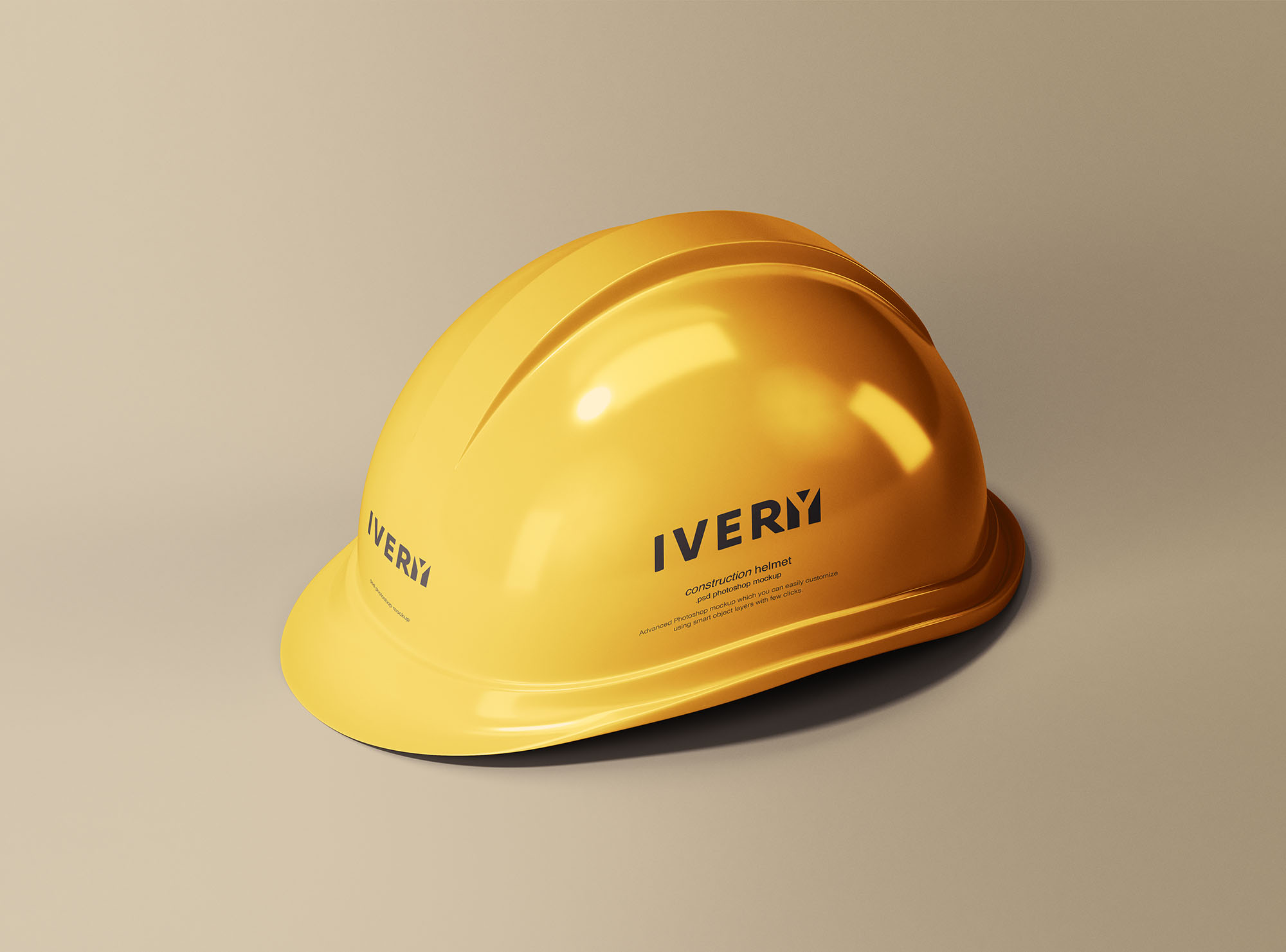 建筑头盔/工作头盔外观设计展示非凡图库精选模板 Construction Helmet Mockup插图