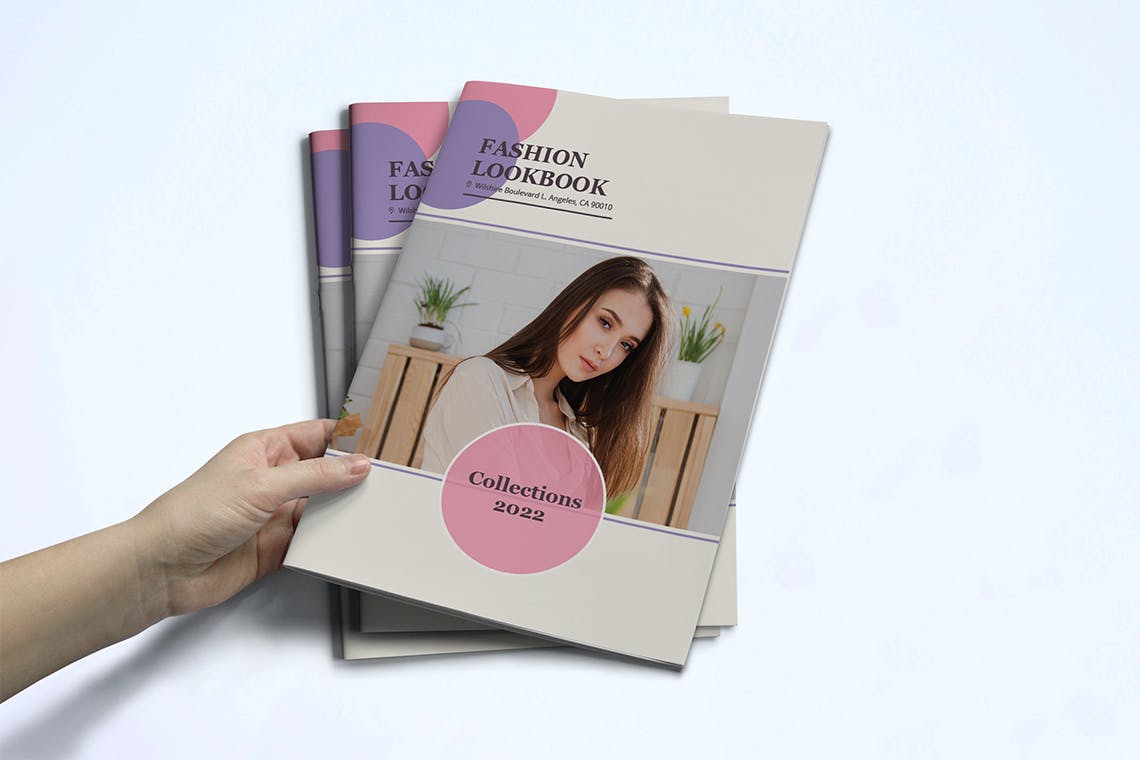 时装订货画册/新品上市产品16图库精选目录设计模板v3 Fashion Lookbook Template插图(1)