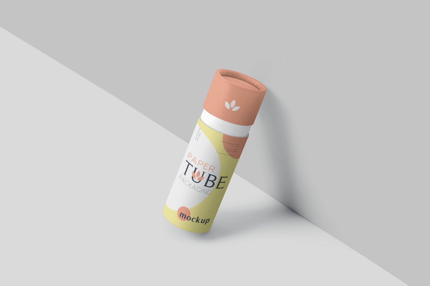 纸管包装外观设计效果图素材库精选模板 Paper Tube Packaging Mockup Set – Slim插图(3)