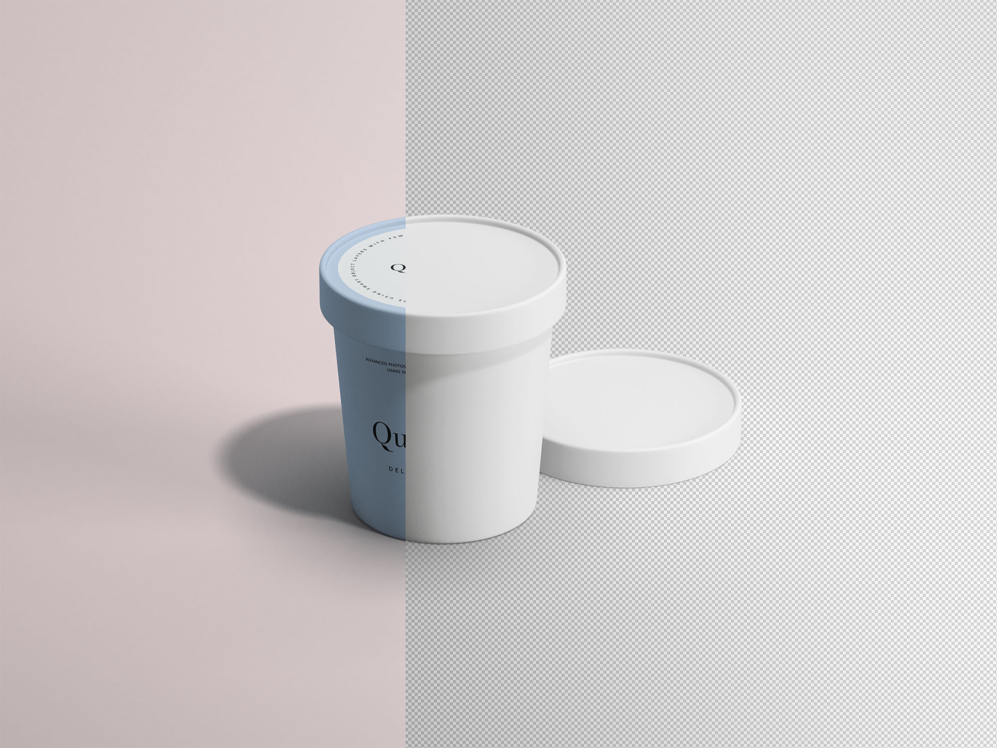 冰淇淋雪糕纸杯外观设计效果图素材库精选 Ice Cream Paper Cup Mockup插图(1)
