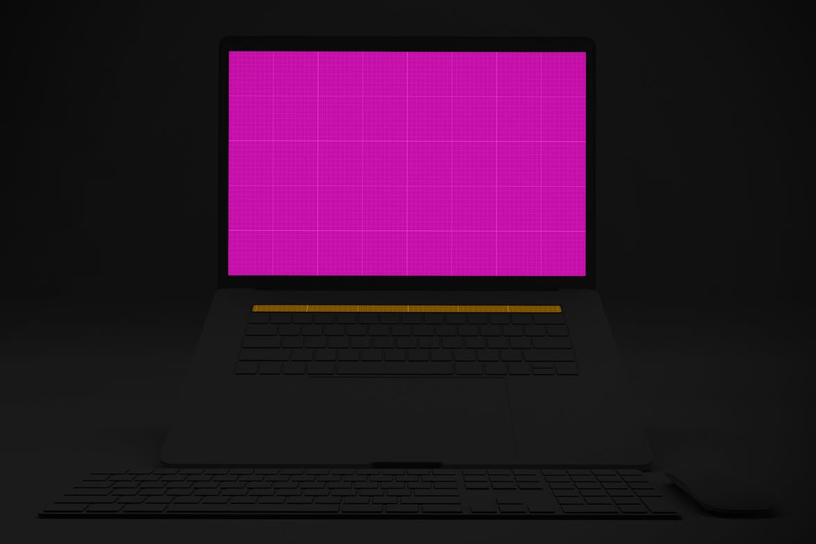 暗黑背景MacBook Pro笔记本电脑设计图预览普贤居精选样机v3 Dark Macbook Pro Mockup V.3插图(10)