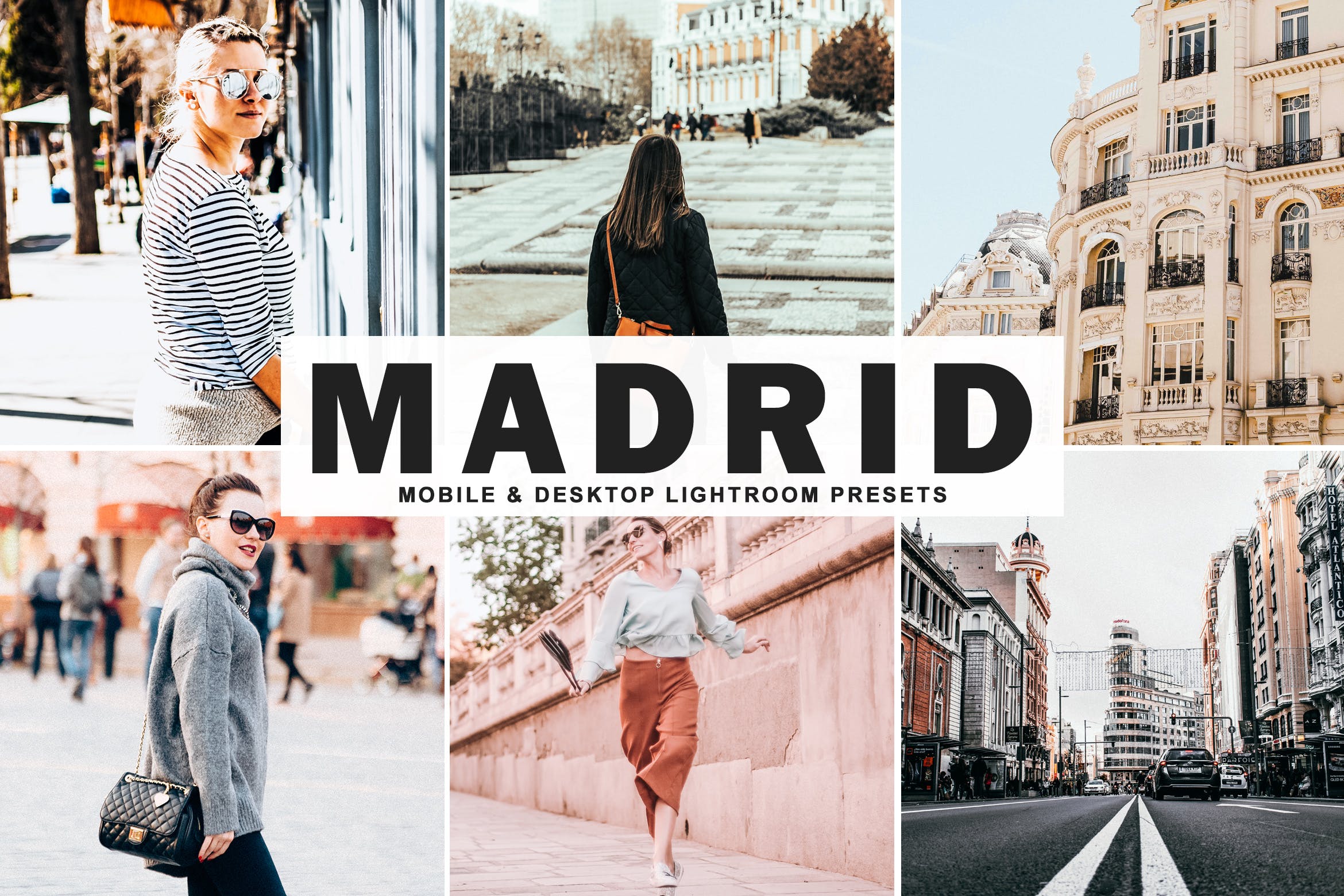 街拍时装摄影必备的调色滤镜16设计素材网精选LR预设 Madrid Mobile & Desktop Lightroom Presets插图