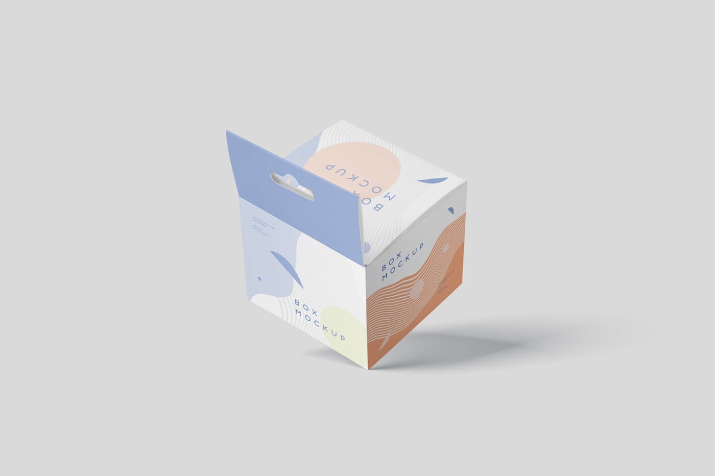 挂耳式迷你方形包装盒16图库精选模板 Box Mockup Set – Mini Square with Hanger插图(5)