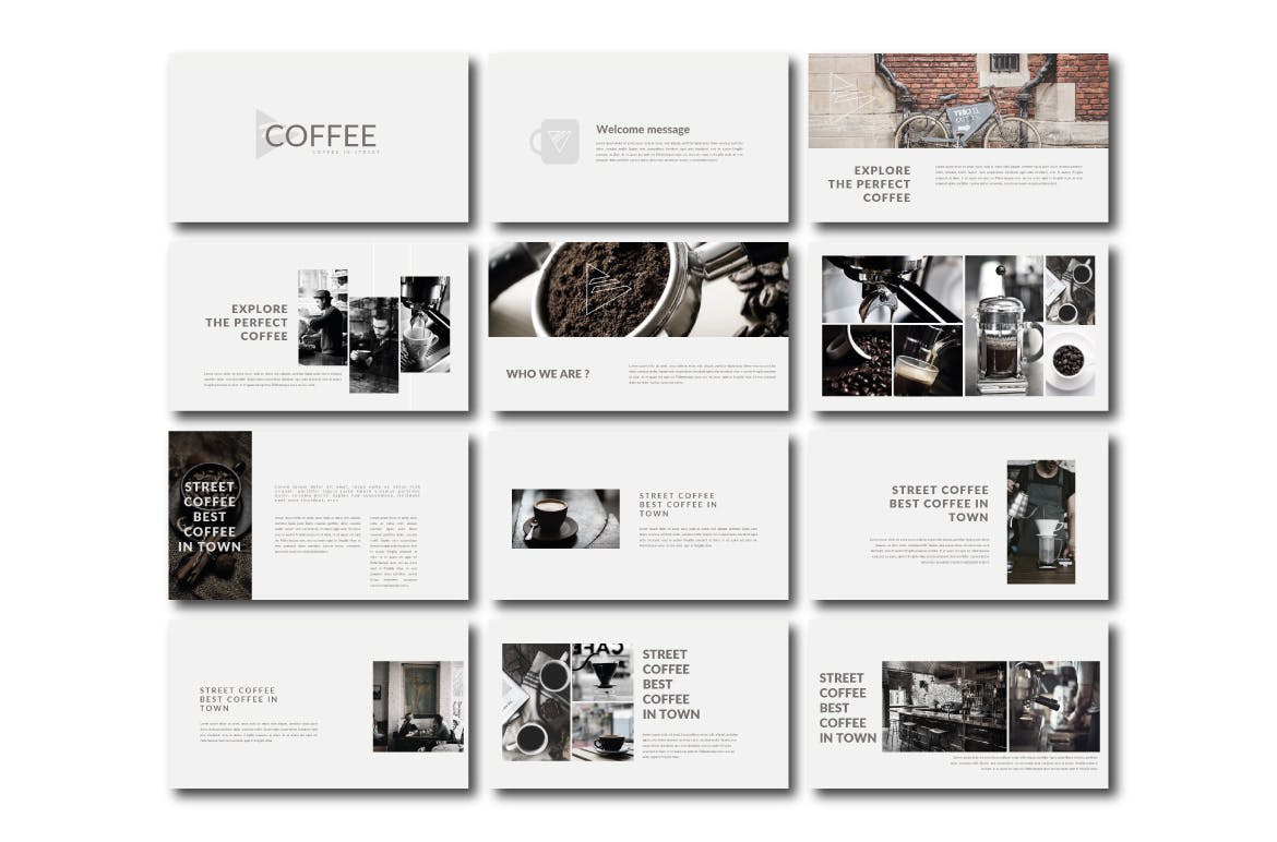 咖啡品牌/咖啡店策划方案16设计素材网精选PPT模板 Coffee | Powerpoint Template插图(1)