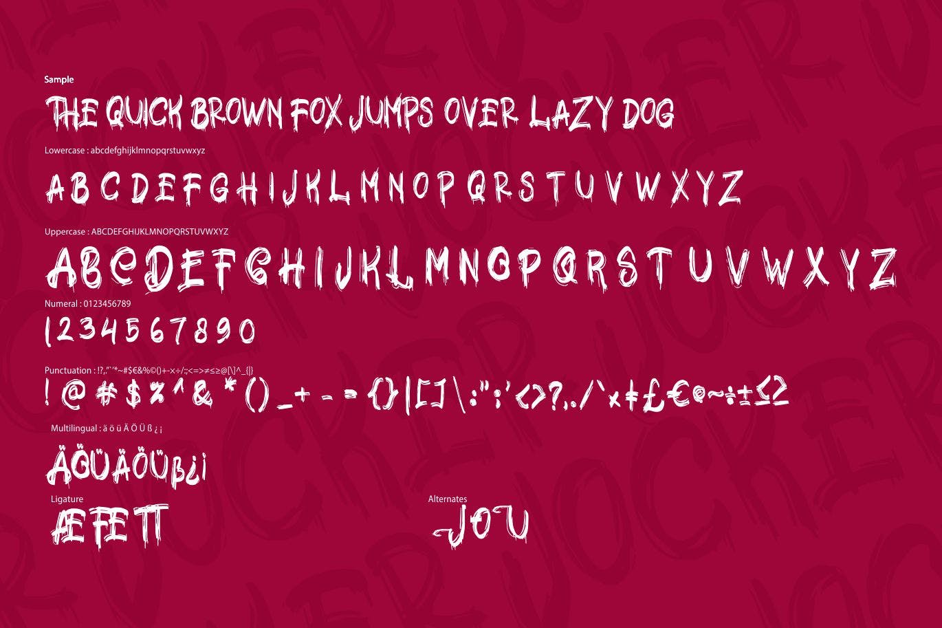 极具个性的英文笔刷装饰字体16设计素材网精选 Jocker | Psychotype Font Theme插图(5)