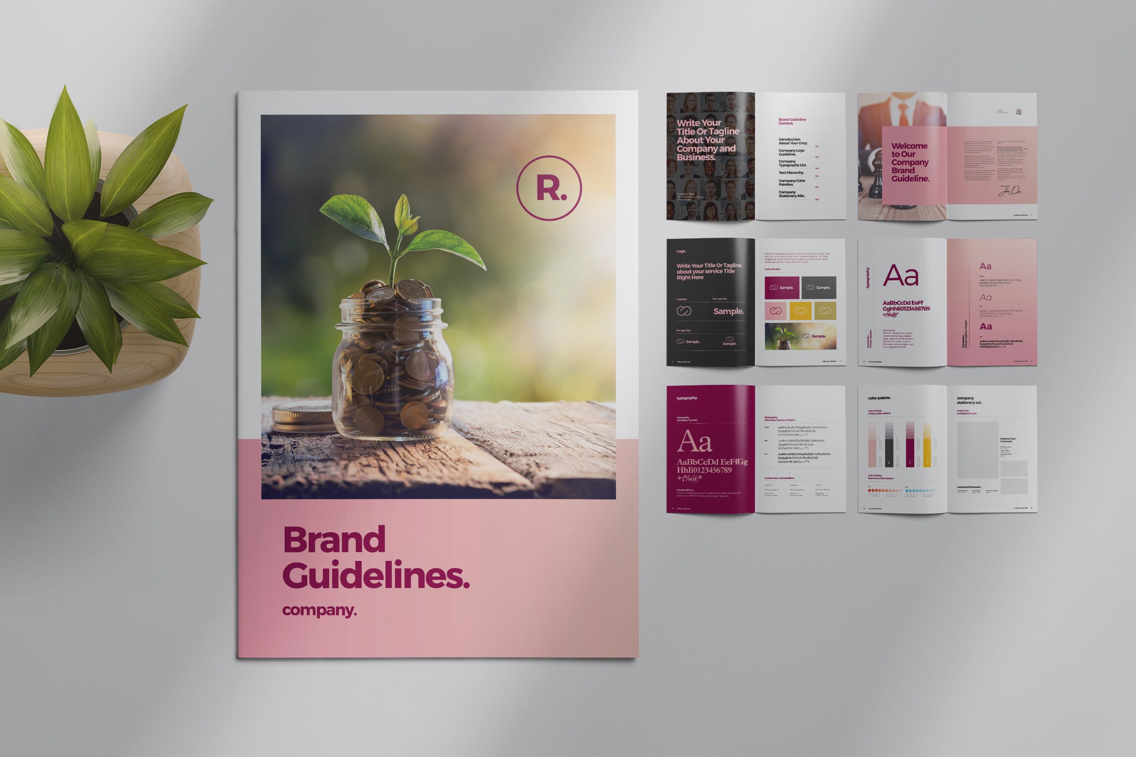 品牌指南/品牌规范手册排版设计模板 Brand Style Guide Layout插图