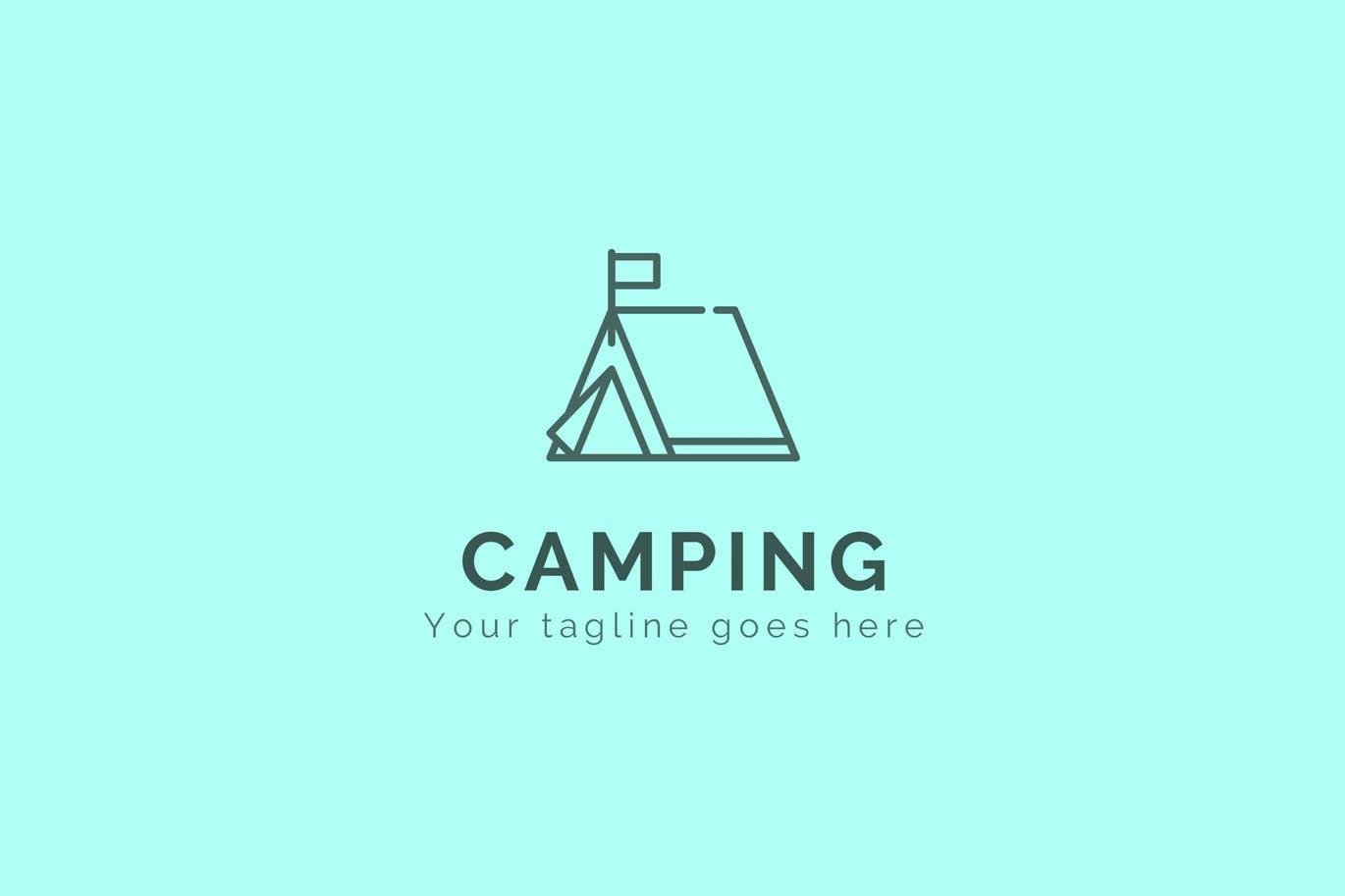 登山户外品牌露营图形Logo设计素材库精选模板 Camping – Premium Logo Template插图