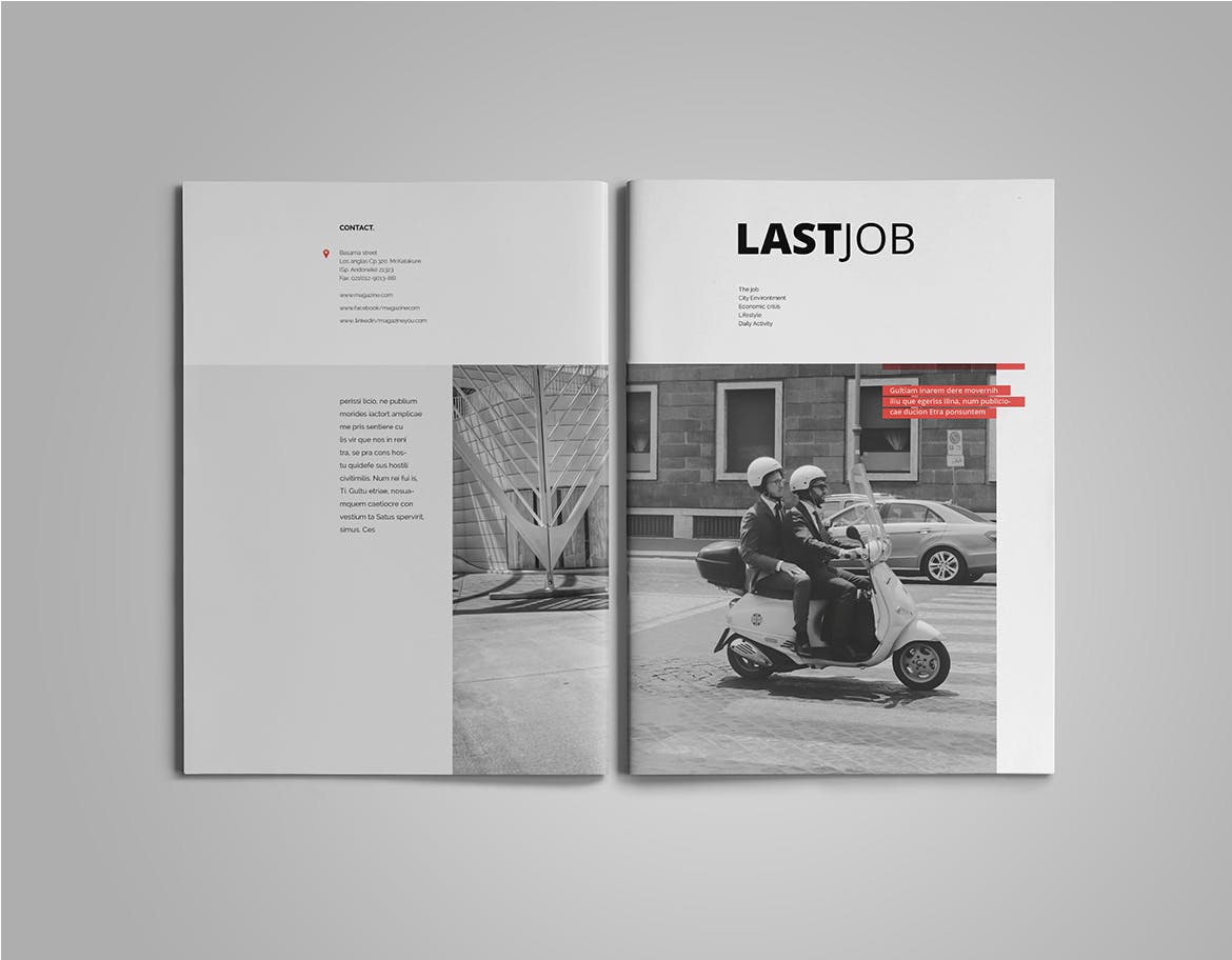 职场/人力资源主题素材中国精选杂志排版设计模板 Lastjob | Magazine Template插图(15)