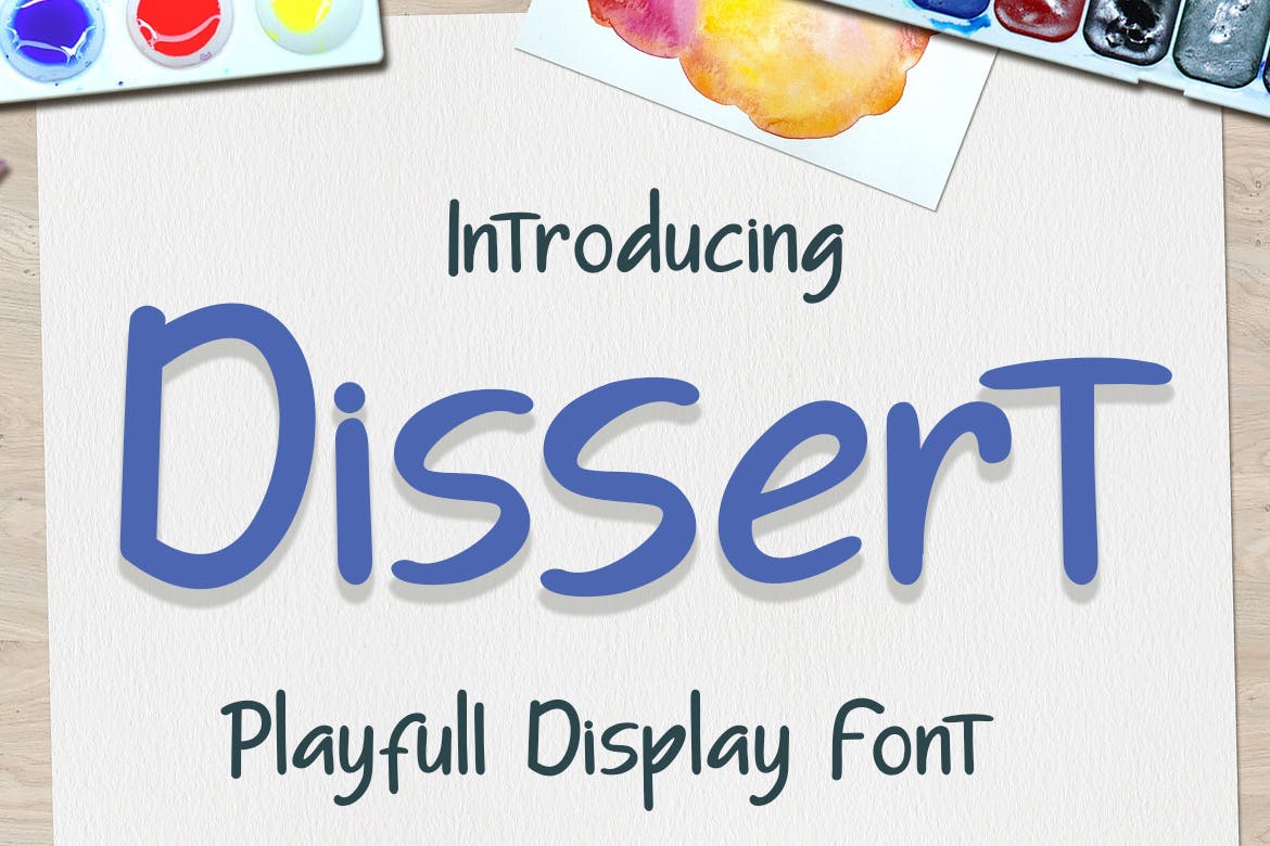 可爱手写风格儿童英文字体16设计素材网精选 Dissert Playfull Display Font插图(1)