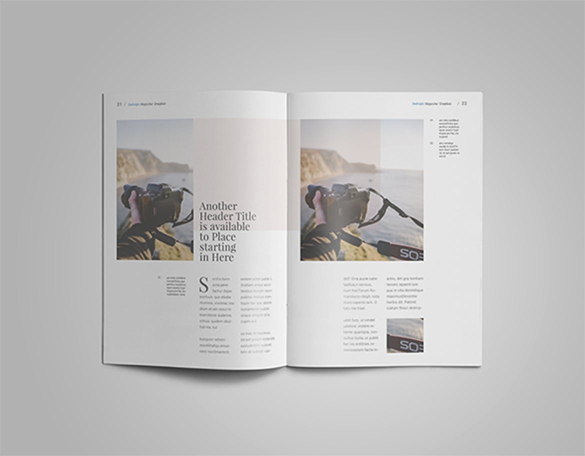 高端旅行/摄影主题素材库精选杂志版式设计InDesign模板 InDesign Magazine Template插图(2)