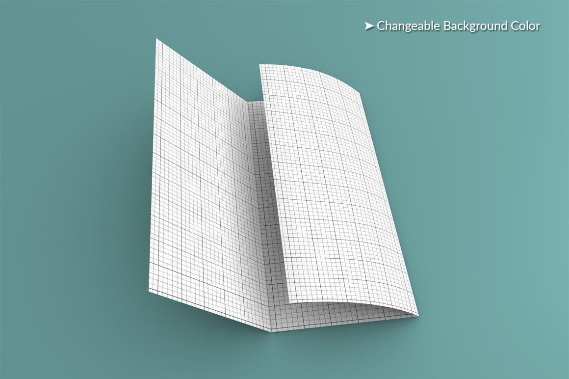 三折页传单设计多角度效果图样机普贤居精选模板 Trifold Brochure Mock-Up插图(6)