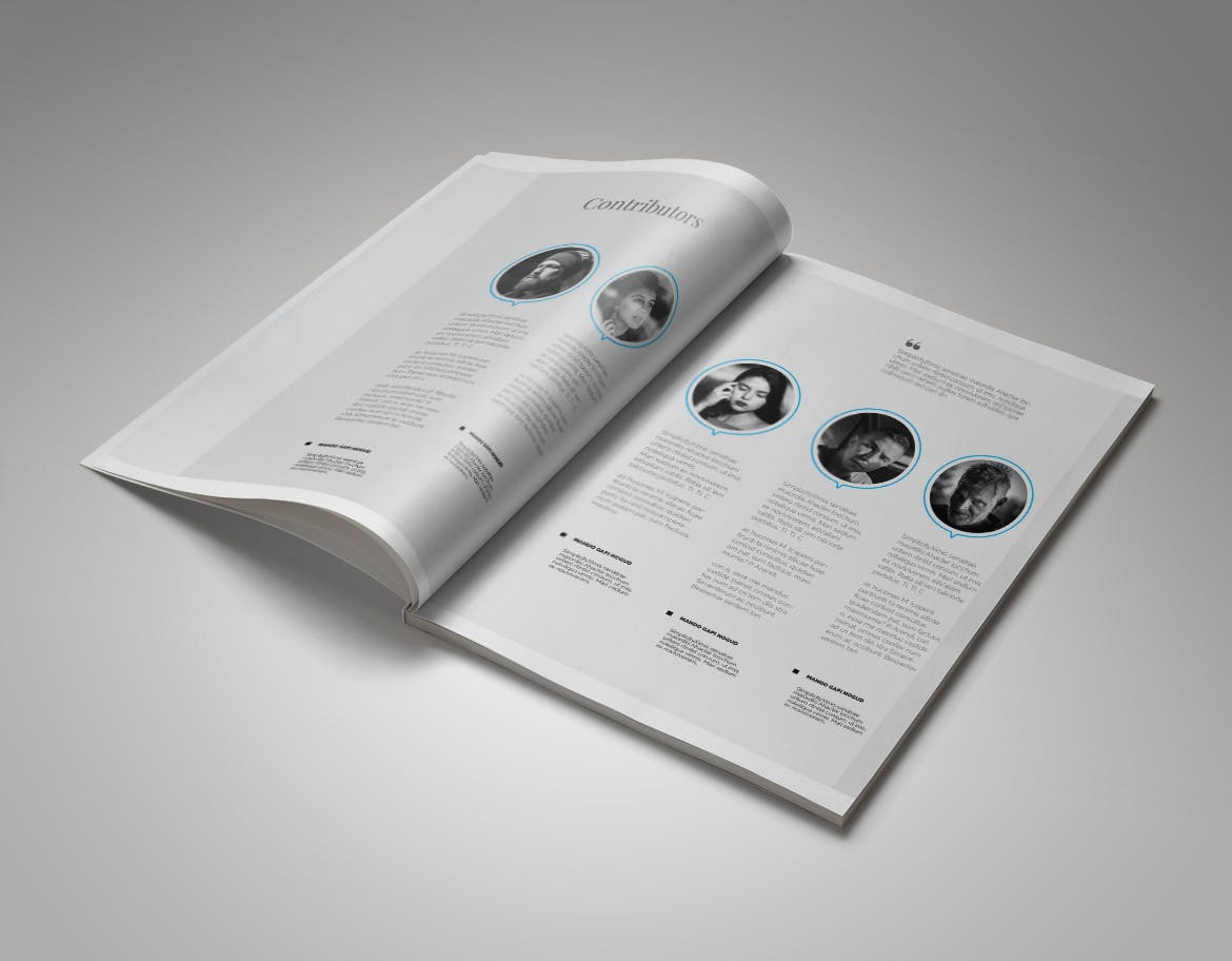 现代版式设计时尚16设计网精选杂志INDD模板 Simplifly | Indesign Magazine Template插图(4)