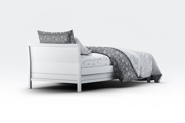 床上用品四件套印花图案设计展示样机非凡图库精选模板 Single Bedding Mock-Up插图(5)