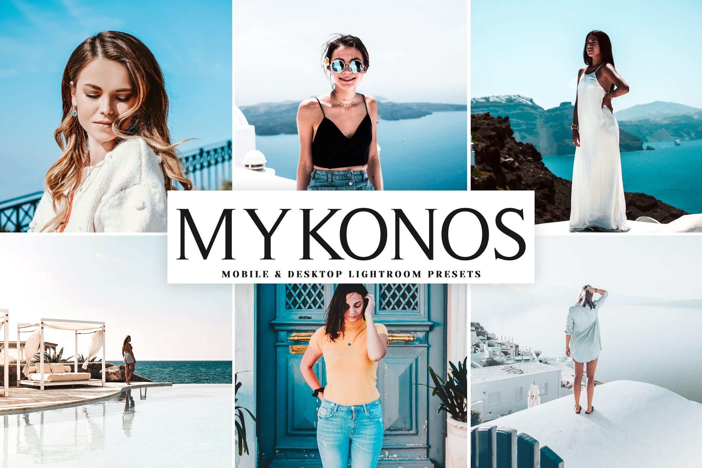 明亮色调风格肖像摄影16设计素材网精选LR预设下载 Mykonos Mobile & Desktop Lightroom Presets插图
