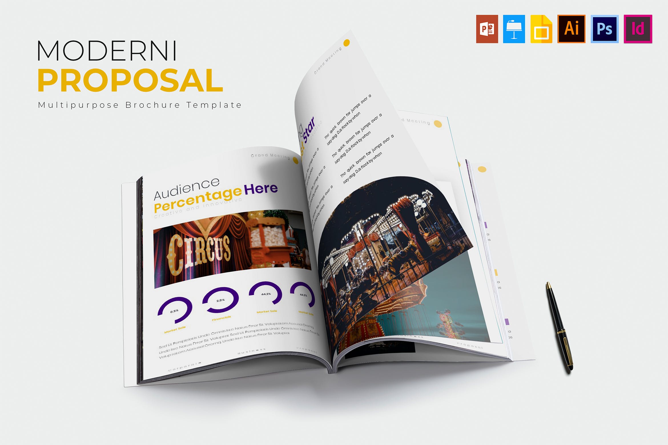现代版式设计商业提案模板 Moderni Festival | Brochure Template插图