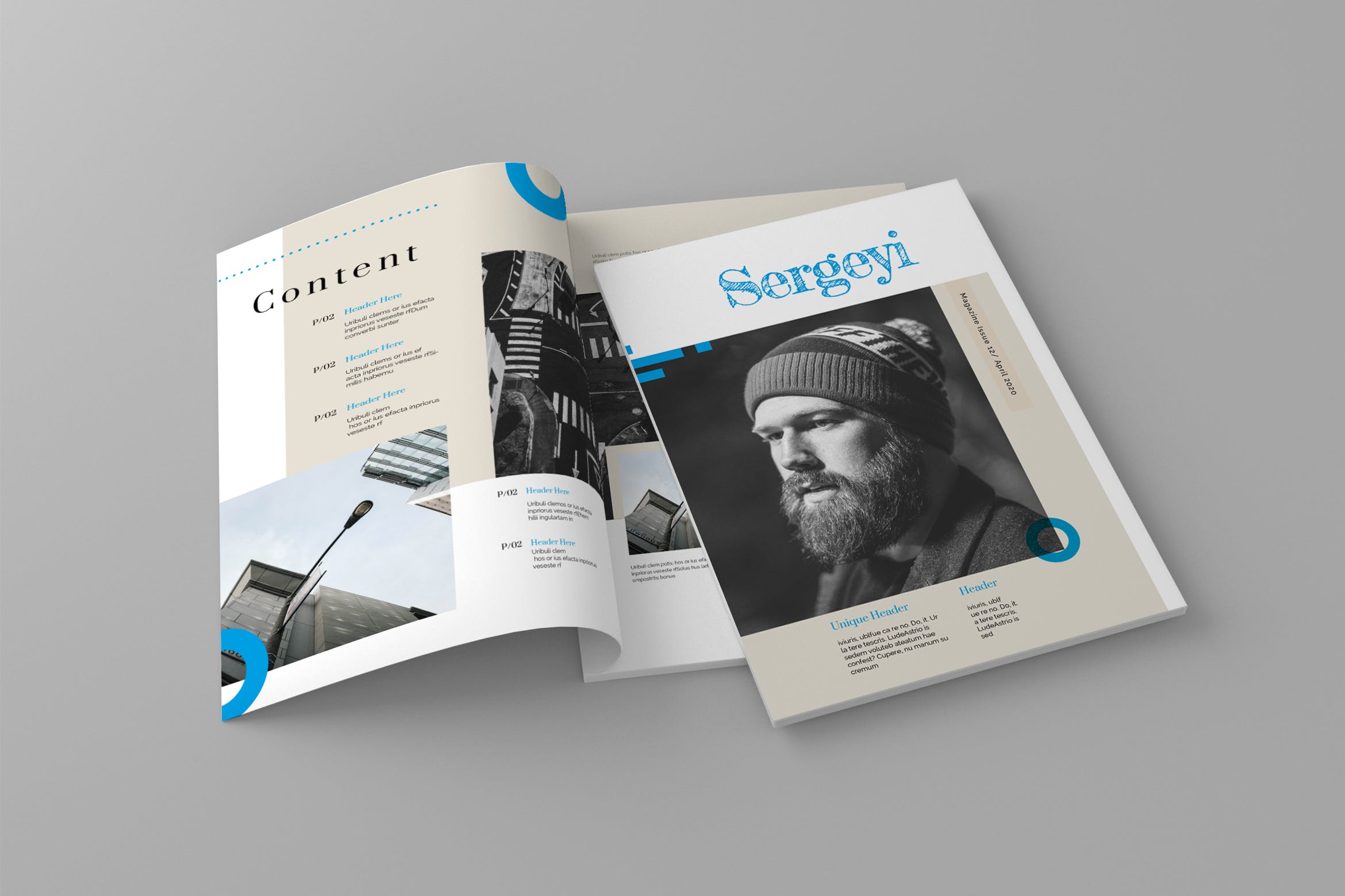人物专访素材库精选杂志排版设计模板 Sergeyi – Magazine Template插图