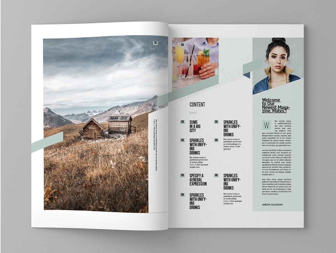 多用途企业宣传素材库精选杂志排版设计模板 Magasin – Magazine Template插图(2)