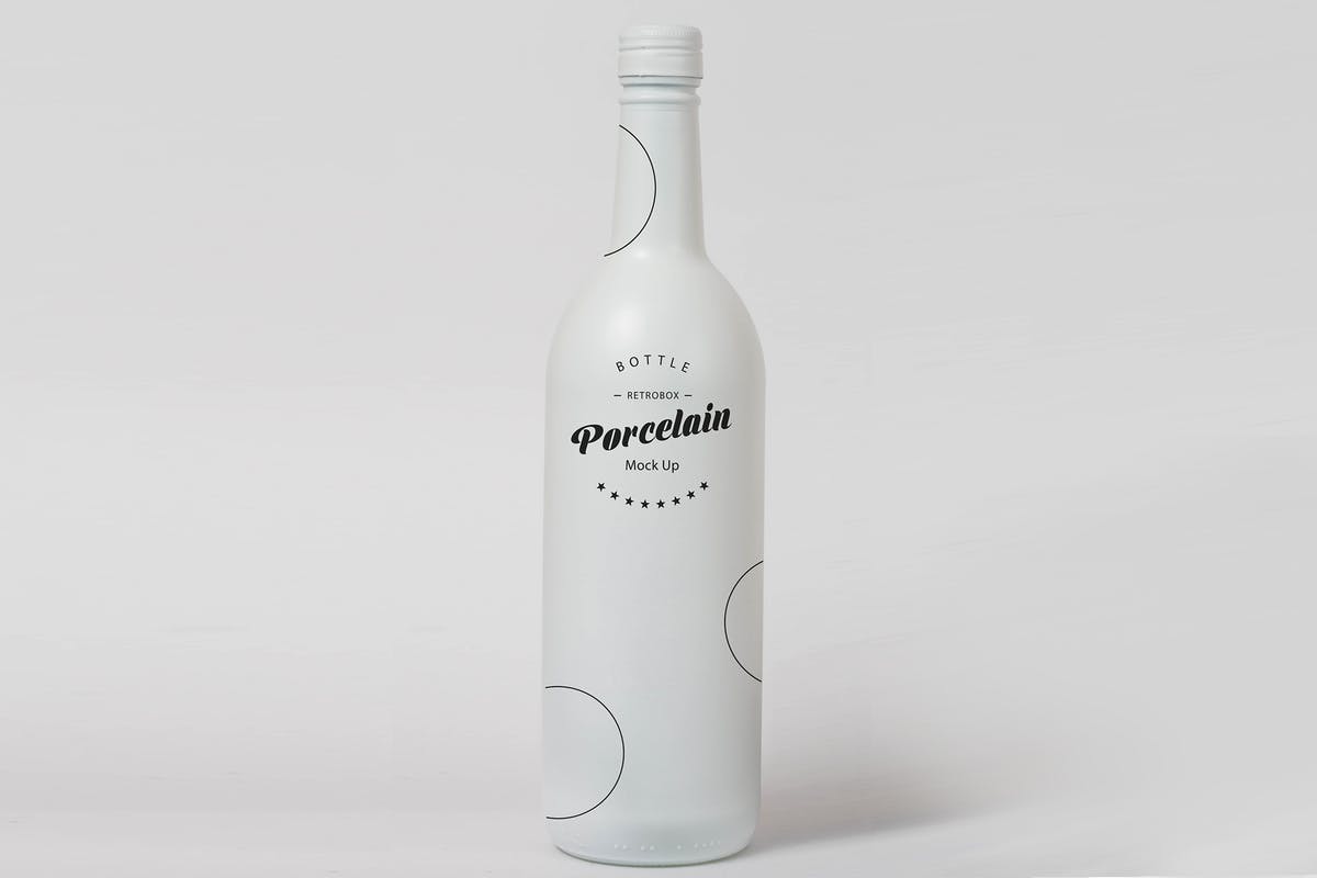 白色铝制饮料瓶外观设计效果图非凡图库精选 Porcelain Bottle Mock Up插图