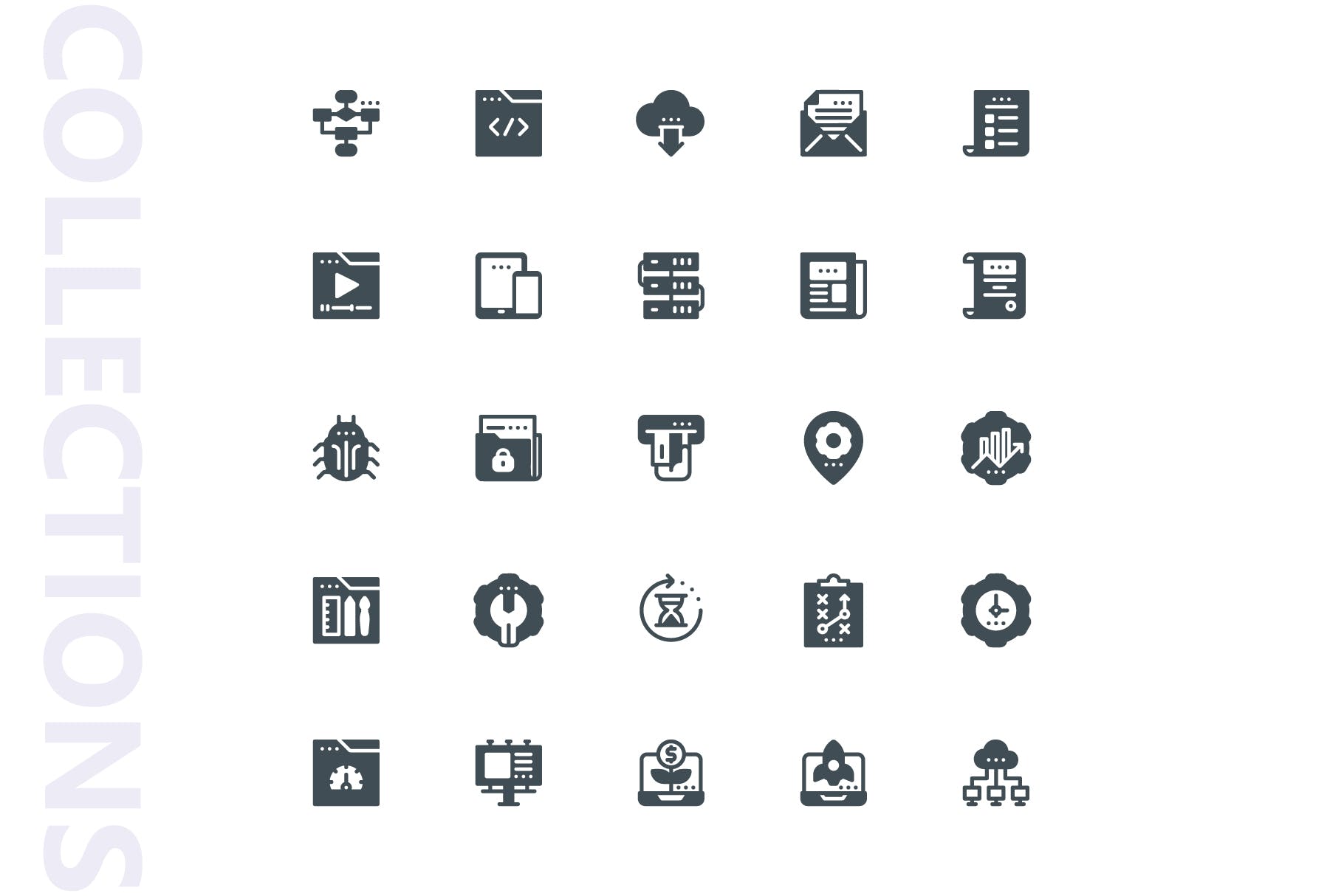 25枚SEO搜索引擎优化营销矢量字体非凡图库精选图标v1 SEO Marketing Glyph Icons插图(3)