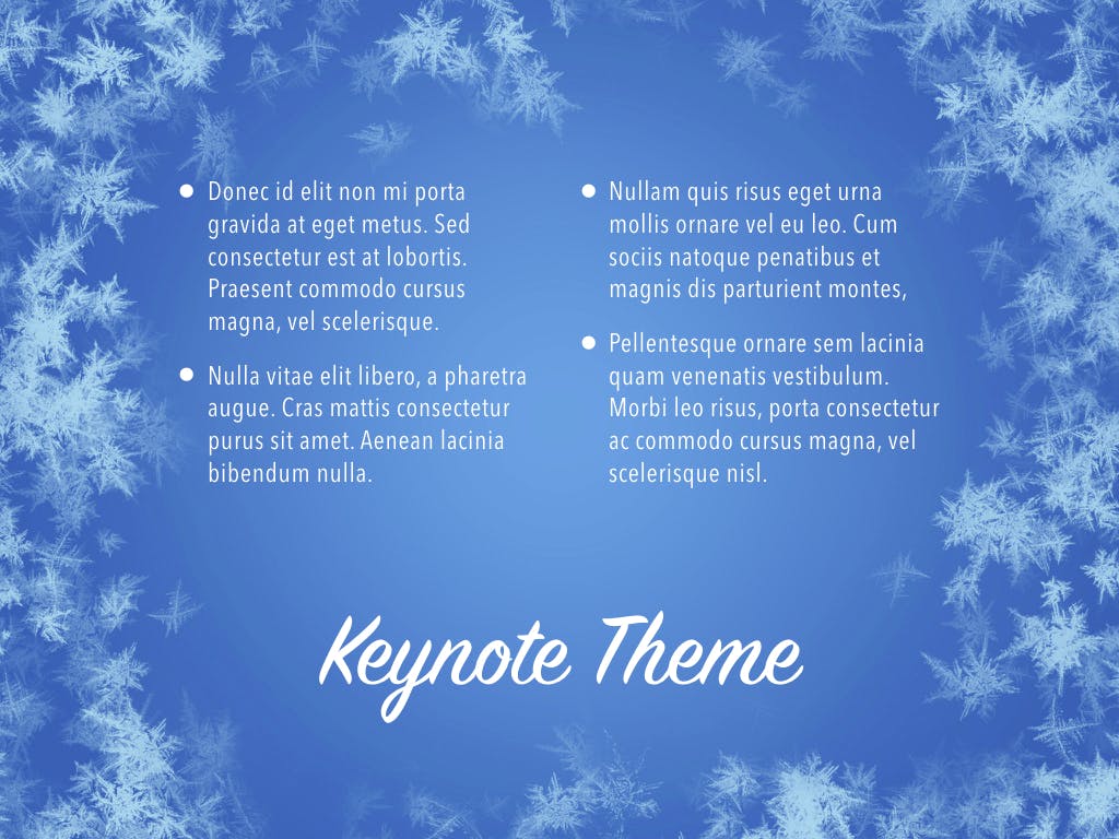 冬天雪花背景非凡图库精选Keynote模板下载 Hello Winter Keynote Template插图(5)
