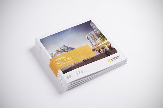 方形杂志封面&排版设计效果图样机素材库精选模板 Photorealistic Square Magazine Mock-up’s插图(6)