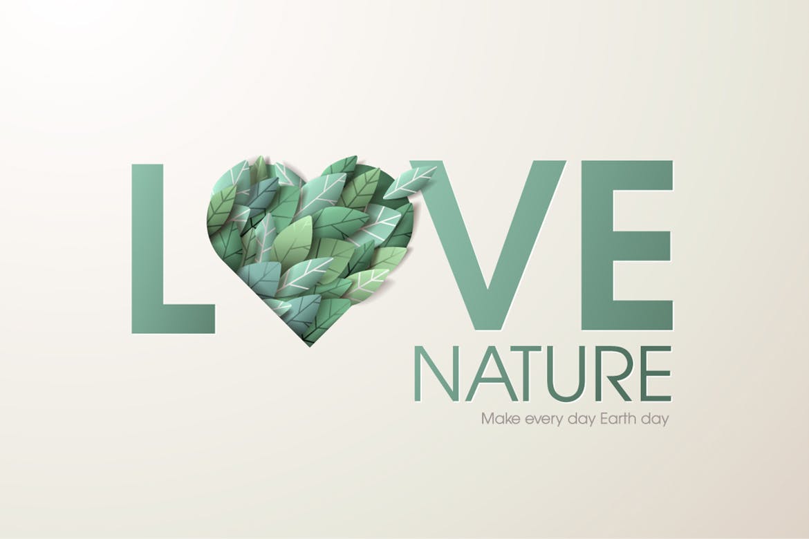 大自然绿色主题网站Banner广告概念素材库精选设计素材v2 Nature web banner concept design插图