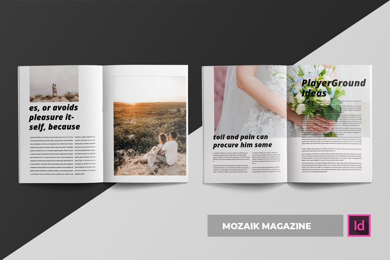 时尚生活主题非凡图库精选杂志排版设计INDD模板 Mozaik | Magazine Template插图(2)