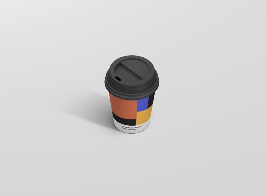 浓缩咖啡杯一次性纸杯16设计网精选 Espresso Coffee Cup Mockup插图(7)