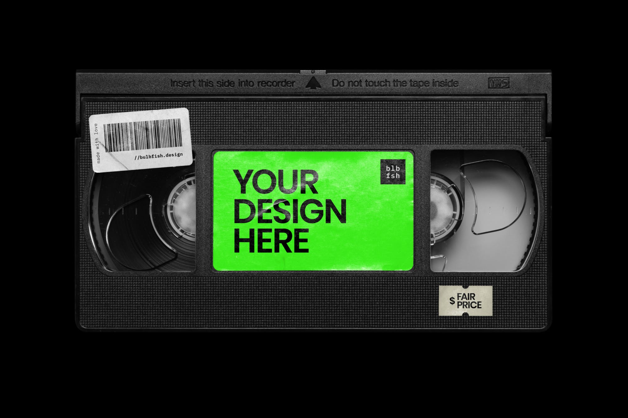 VHS磁带设计效果图素材库精选样机 VHS Cassette Mockup插图(2)