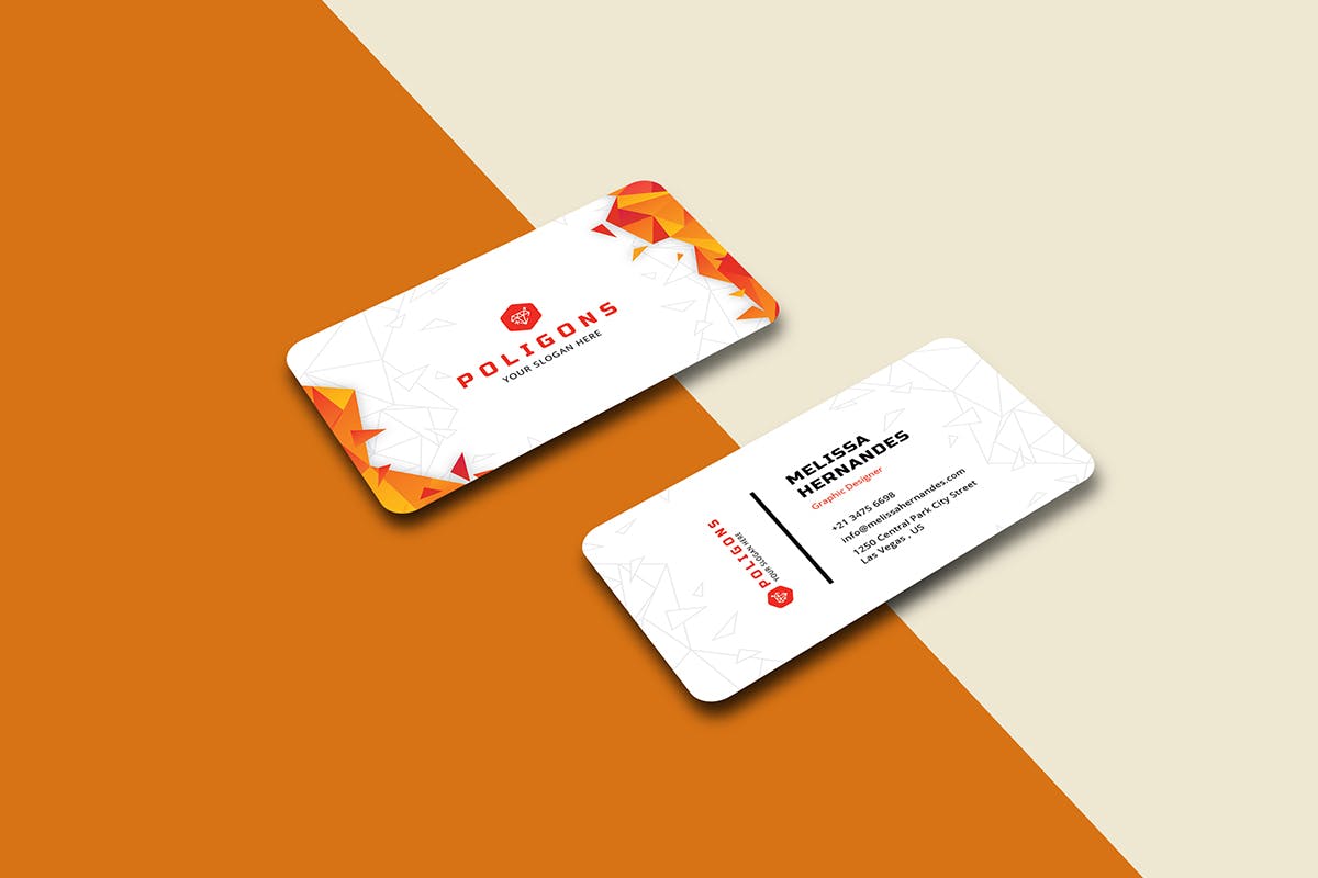 创意横版圆角企业16设计网精选名片模板 Business Card插图