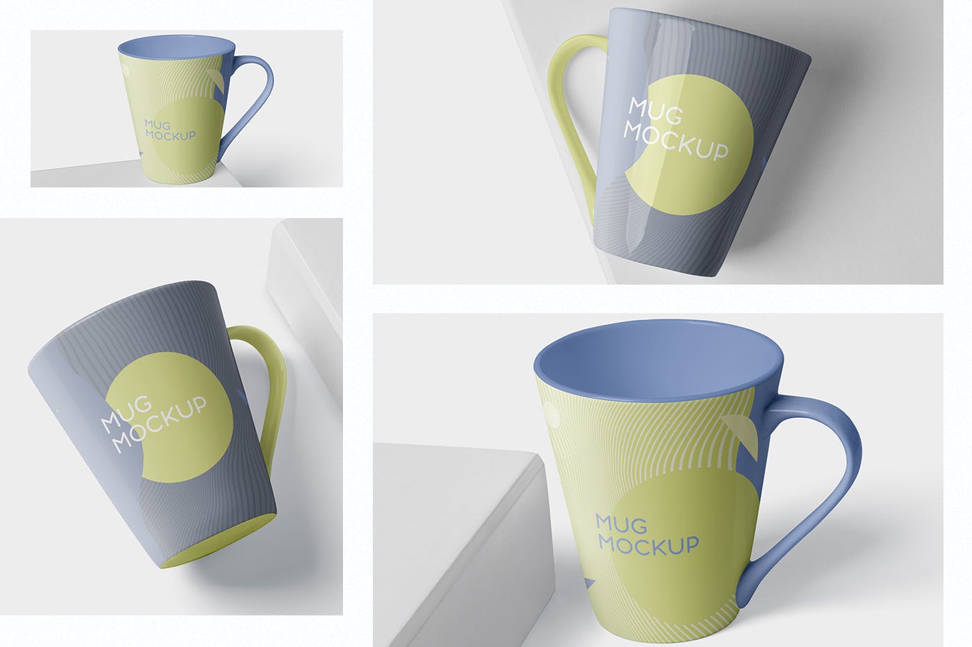 锥形马克杯图案设计16设计网精选 Mug Mockup – Cone Shaped插图(1)