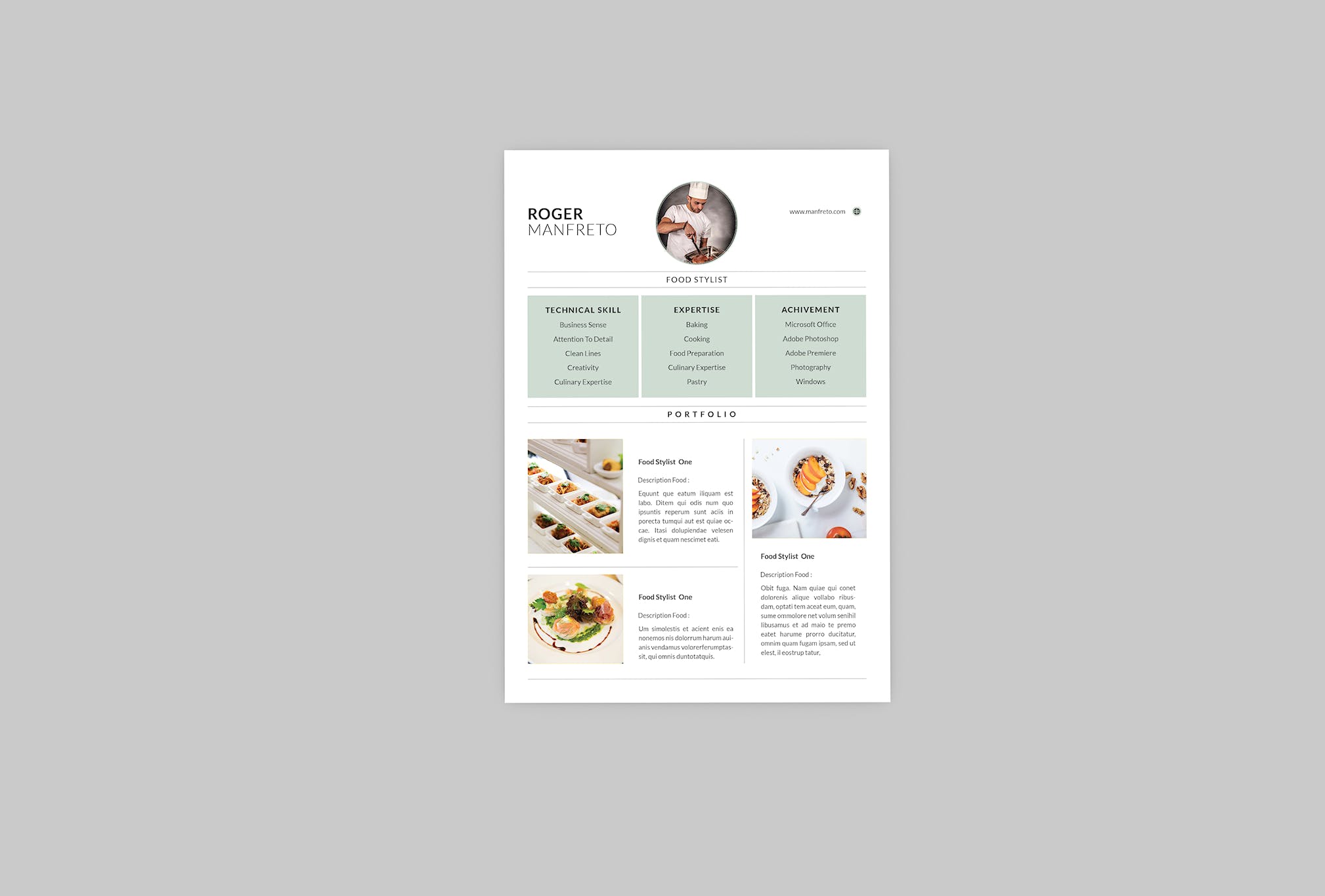 厨师简历2-小Q办公网-提供简历,PPT,Word,Excel优质模板素材下载