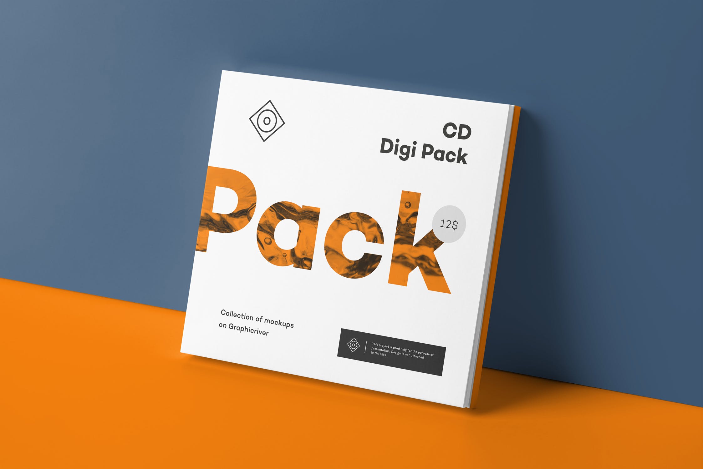 CD光碟封面&包装盒设计图素材库精选模板v8 CD Digi Pack Mock-up 8插图(14)