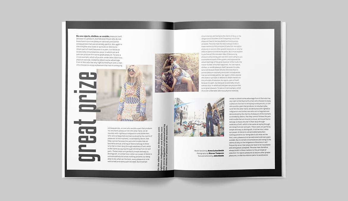 时尚/摄影/服装主题16图库精选杂志设计INDD模板 Magazine Template插图(11)