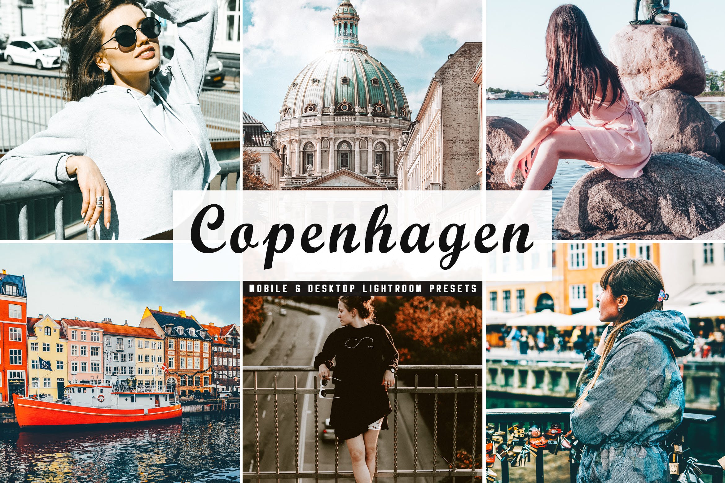 人物风景摄影亮色暖色调处理亿图网易图库精选LR预设下载 Copenhagen Mobile & Desktop Lightroom Presets插图