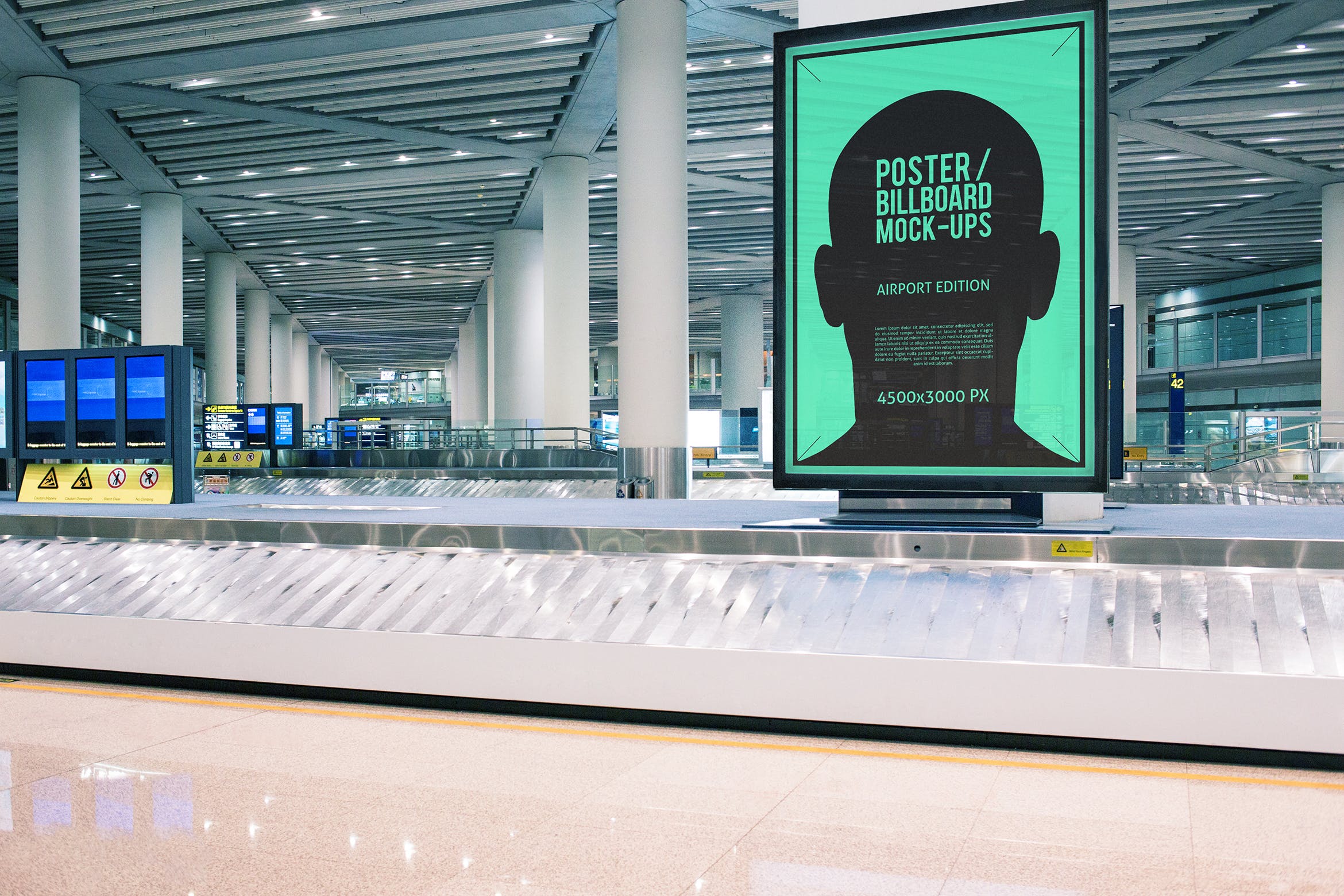 机场候机室海报/广告牌样机素材库精选模板#8 Poster / Billboard Mock-ups – Airport Edition #8插图