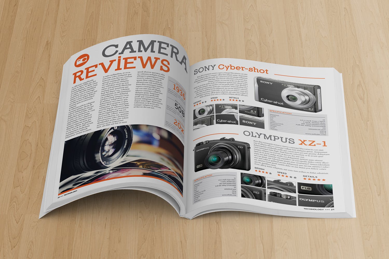 杂志内页排版设计前视图样机16设计网精选 Magazine Mockup Front View插图(2)