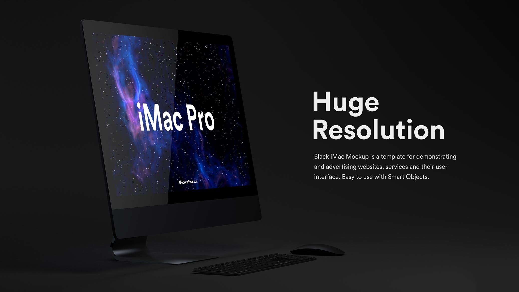 iMac Pro高端一体机电脑屏幕演示素材中国精选样机 Dark iMac Pro Mockup插图(10)
