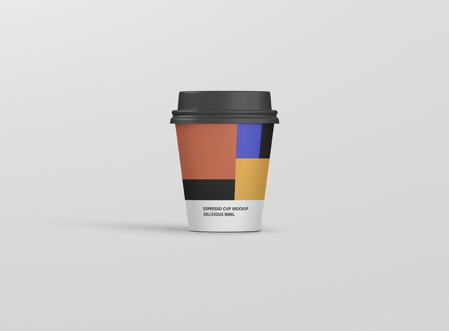 浓缩咖啡杯一次性纸杯16图库精选 Espresso Coffee Cup Mockup插图(2)