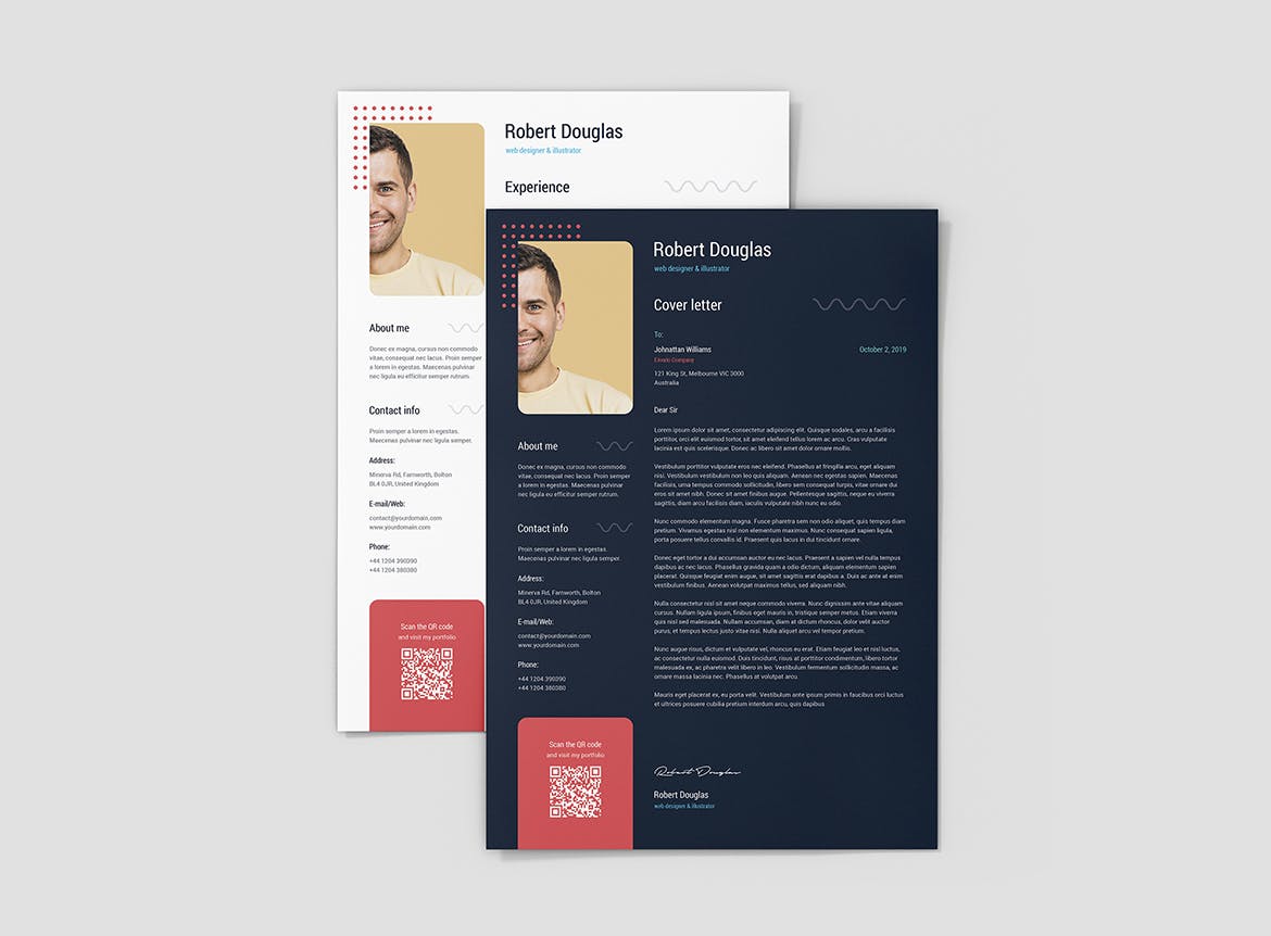 网页交互设计师16设计网精选简历模板 Flyer – Resume插图(1)