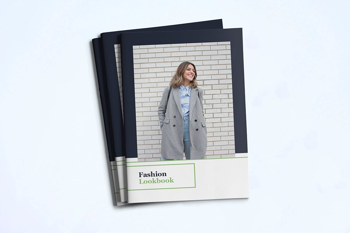 时装订货画册/新品上市产品普贤居精选目录设计模板v1 Fashion Lookbook Template插图(1)