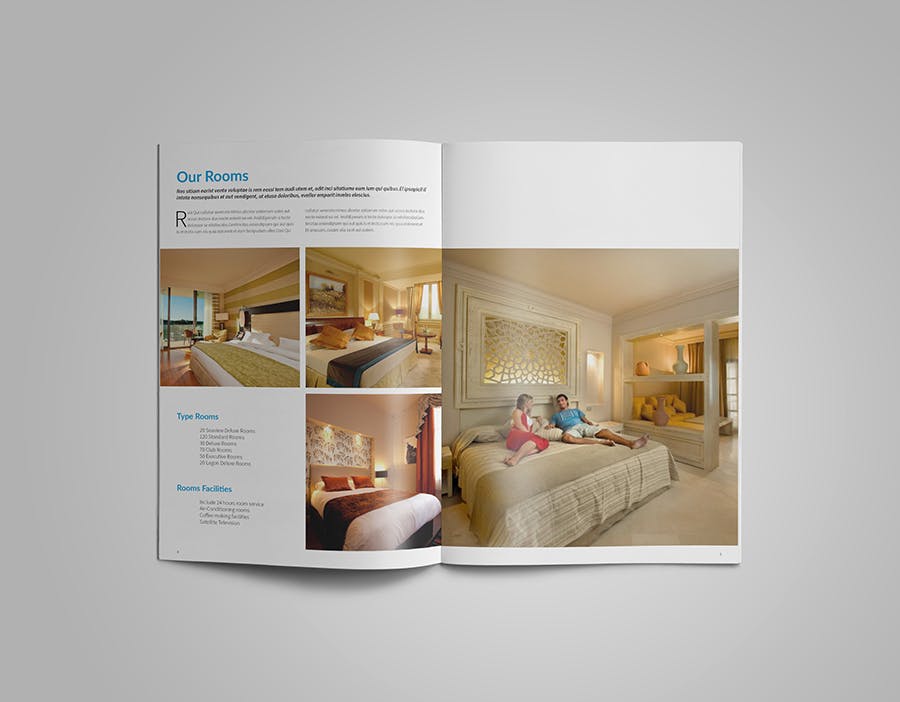 酒店大堂宣传画册设计模板 Hotel Brochure插图(4)