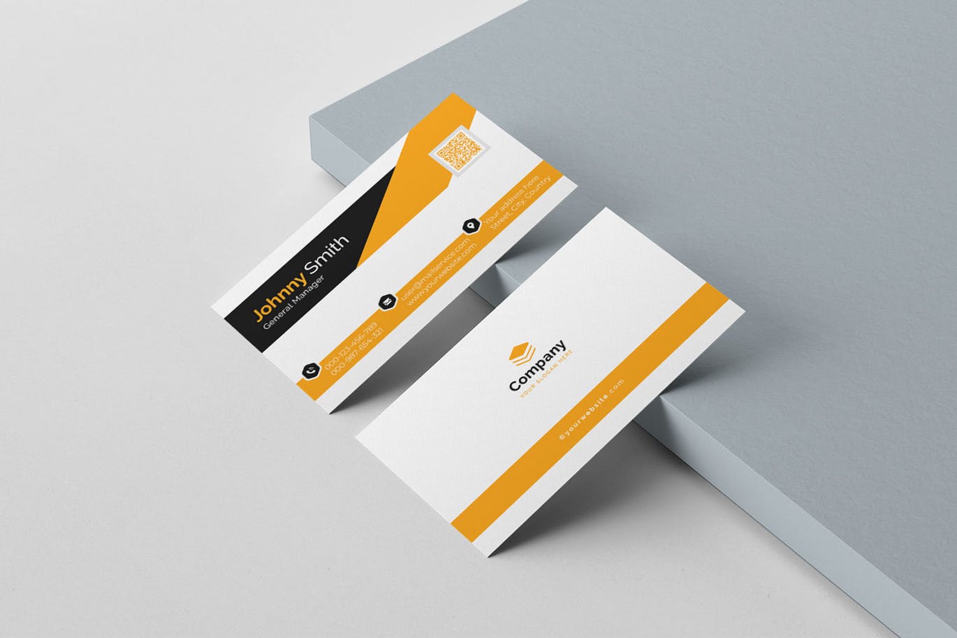 四色标准企业二维码素材库精选名片模板 Business Card插图(3)
