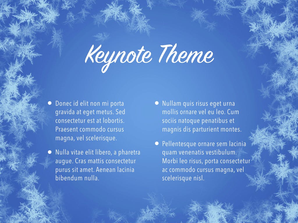 冬天雪花背景非凡图库精选Keynote模板下载 Hello Winter Keynote Template插图(3)